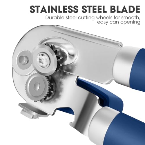 Manual Can Opener Hand Held with Magnet for Home Kitchen