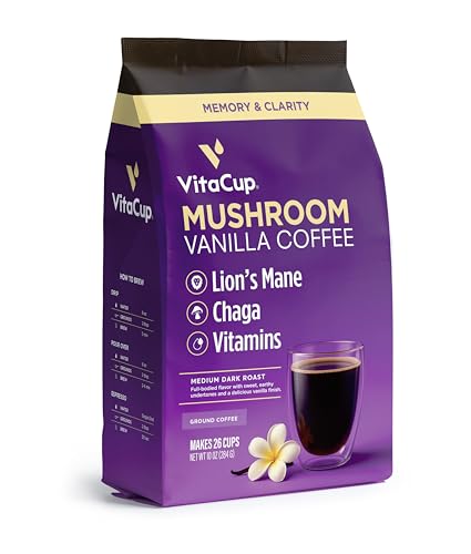 Vanilla Flavored Mushroom Coffee Ground (10 Ounce)
