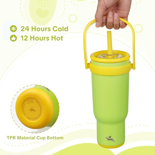 40 oz Tumbler with Handle and Straw