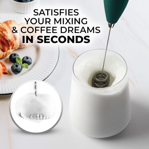 Powerful Milk Frother Wand With Duracell Batteries