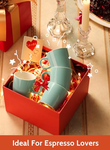 3.5oz Porcelain Espresso Cups Set of 4 (4 Count)