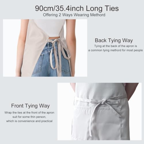Kitchen Bib Chef Apron for Women Men