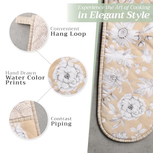 Double Oven Mitts 100% Cotton Double Oven Glove