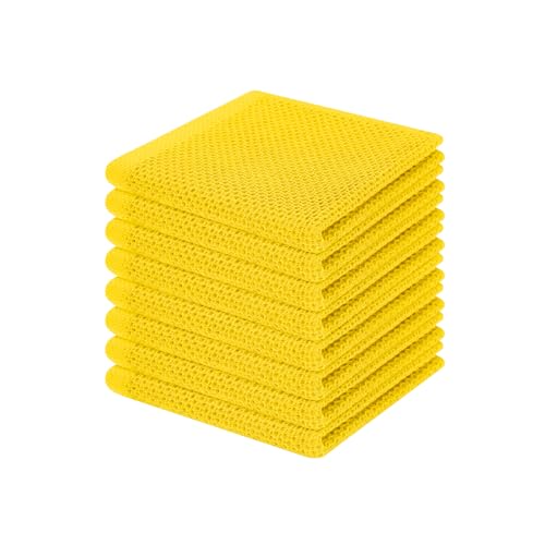 100% Cotton Waffle Weave Kitchen Dish Cloths 8 (8 Count)