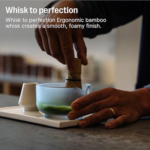 Matcha Set, 6-Piece Ceramic Matcha Bowl Kit with Display Tray