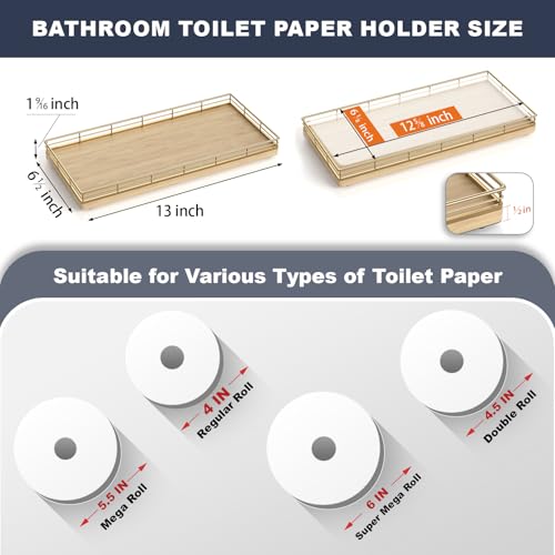 Oak Bathroom Toilet Tank Tray