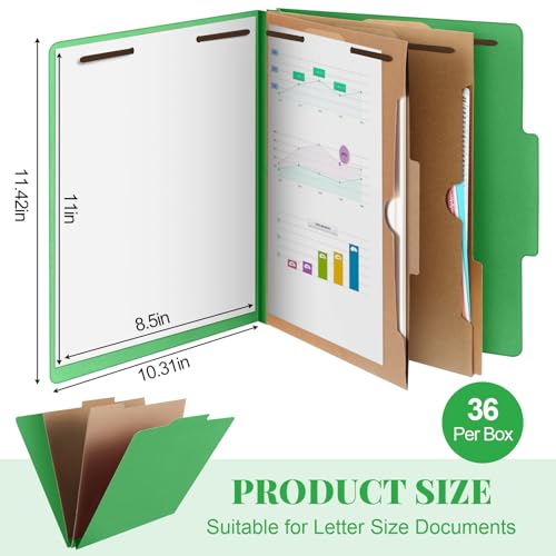 36 Pcs Skyygemm Classification Folder Letter Size (36 Count)