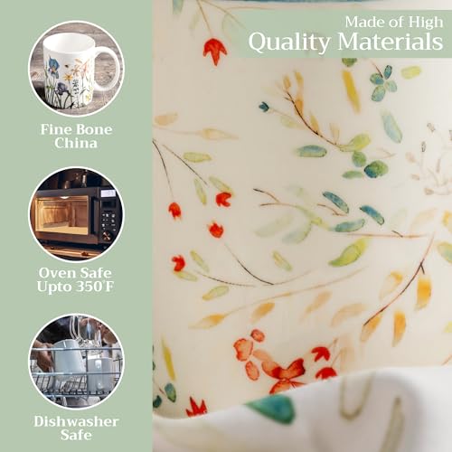 Coffee Mug with Handles Tea Cups (2 Count)