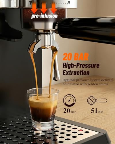 Espresso Machine with Grinder & Milk Frother