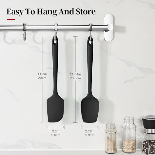 600ºF Heat Resistant Silicone Spatula Spoonula Set of 2