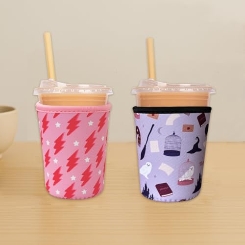 Reusable Insulated Neoprene Iced Coffee Cup Sleeve (3 Count)