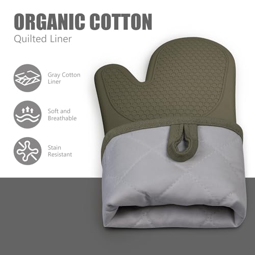 Silicone Oven Mitts and Pot Holders Sets