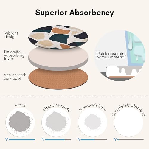 Terrazzo Coasters Set of 6 (6 Count)
