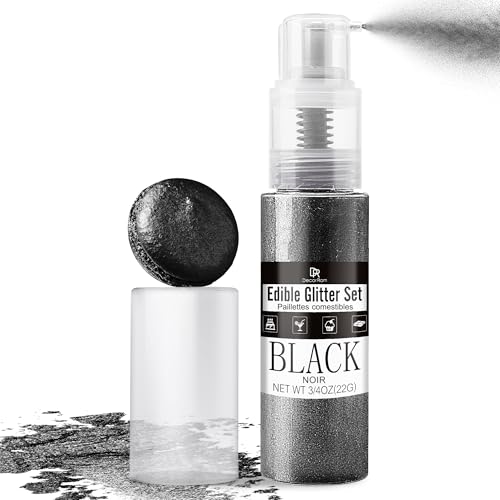 Black Edible Glitter Spray