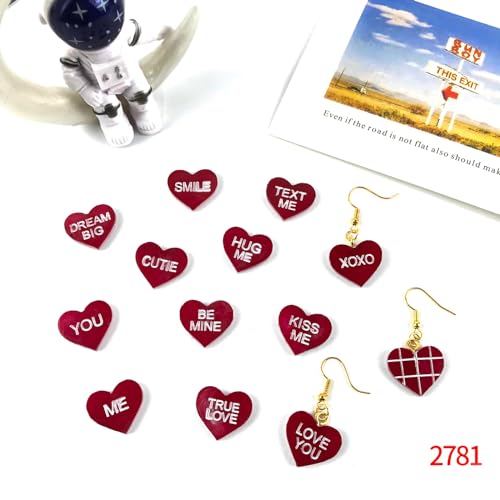 Heart Resin Molds 5pcs Valentine's Heart Silicone Resin Molds for Keychain (5 Count)