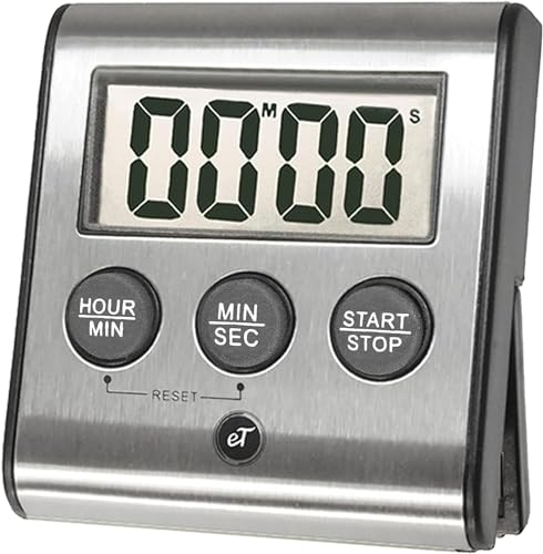 Elegant Digital Kitchen Timer Stainless Steel (6 Count)