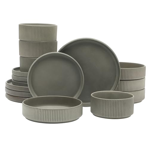 Deerfield 16 Piece Stoneware Dinnerware Set