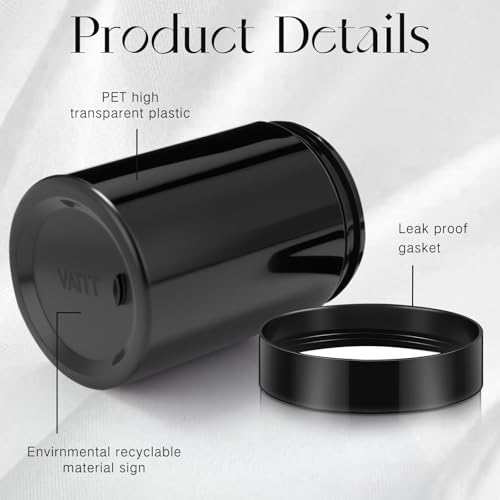 4 Pcs Plastic Jars Wide Mouth with Lids (4 Count)