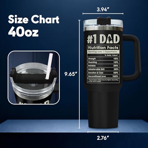 Dad Funny Space 40 oz Tumbler with Handle