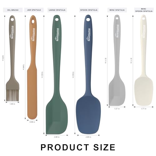 6 Pieces Silicone Spatula Set with Silicone Brush (6 Count)