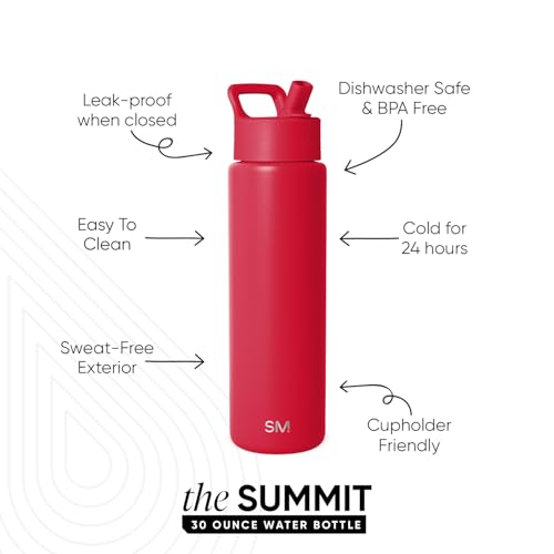 Insulated Water Bottle with Straw