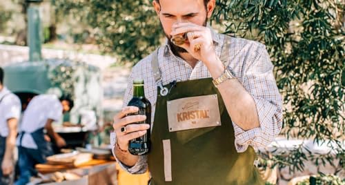 Chef Unisex Waterproof Gardening Apron for Women Men Barista Barbers Hairdresser Crossback Adjustable Cotton Canvas Green