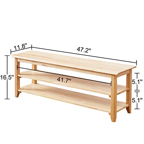 Shoe Rack Bench Wooden Storage Bench Entryway Bench