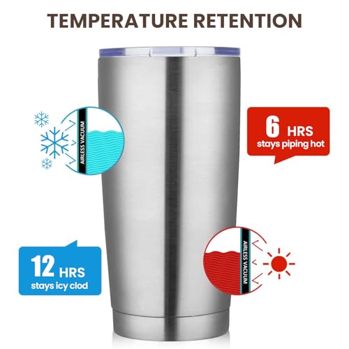 20oz Tumbler 12 Pack Double Wall Vacuum Insulated Travel Mug Bulk (12 Count)