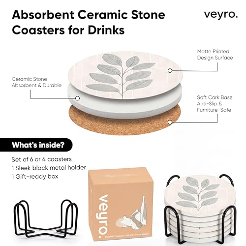Ceramic Coasters Set of 6 or 4