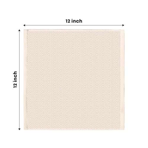 100% Cotton Beige Brown Dark Grey Waffle Weave Kitchen Dish Cloths (6 Count)