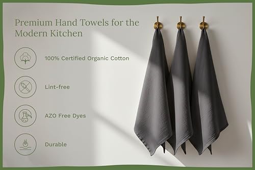 Organic Cotton Gray Tea Towels (10 Count)