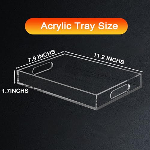 Clear Acrylic Tray with Raised Edges