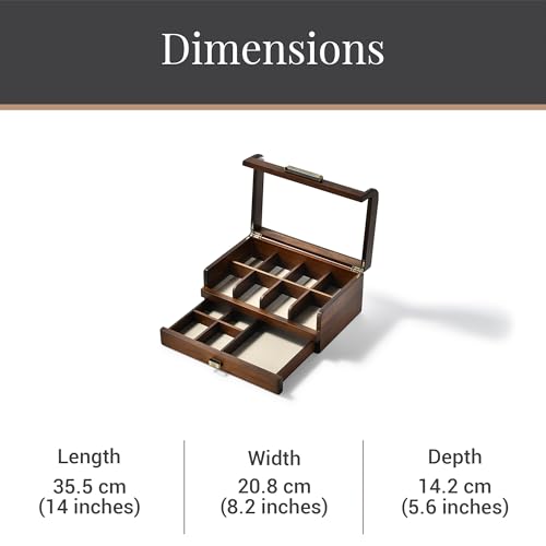 Personalized Tea Organizer Box with Drawer