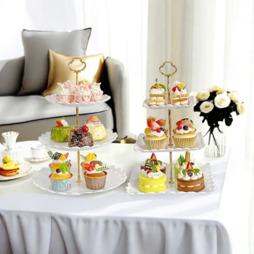 2 Pack of Plastic Dessert Cupcake Stand