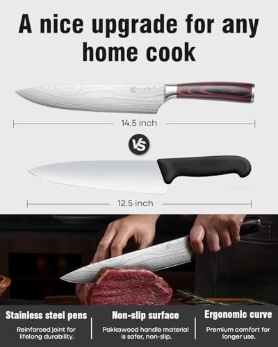 Chef Knife 9 Inch Kitchen Knife for Meat & Vegetables