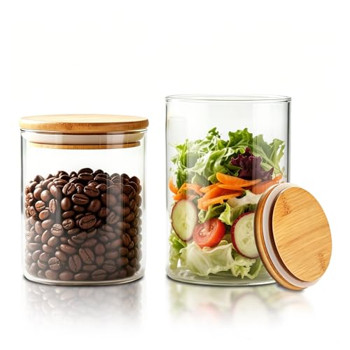 Glass Food Storage Jars with Airtight Lids