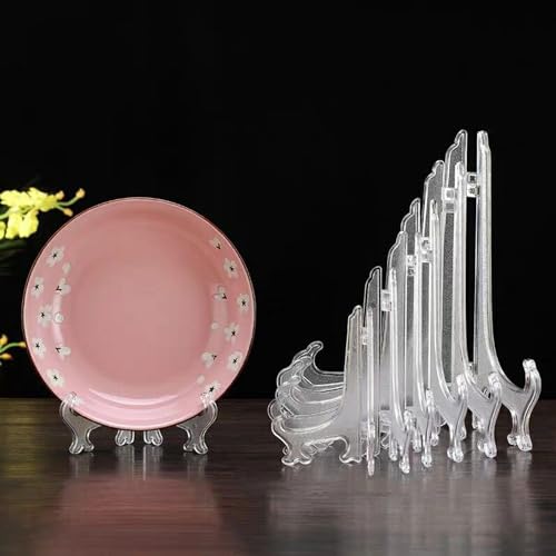 4 Pack 12 Inch Clear Plastic Easels or Stand