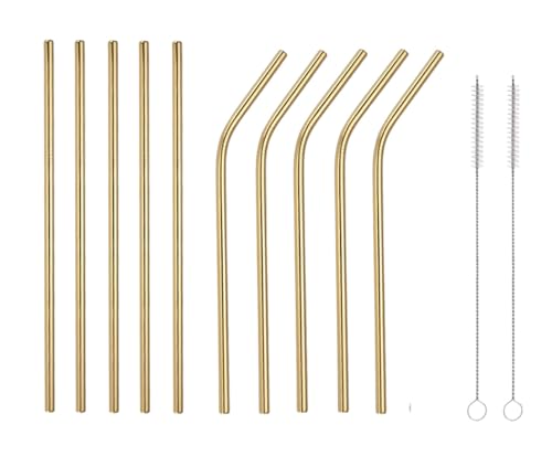 10 Pcs Stainless Steel Straws