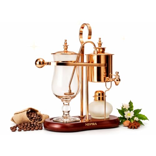 Belgium Royal Family Balance Syphon Unique Gravity Vintage Coffee Maker Vacuum Brewing System Copper 500 ml