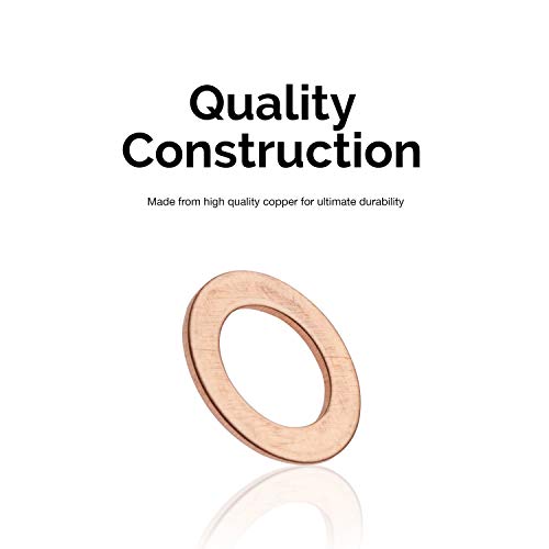 M8 Flat Washer Copper Sealing Ring (100 Count)