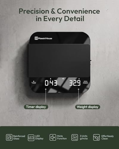 S2 Espresso Coffee Scale with Timer 0.1g Precision Shot Scale