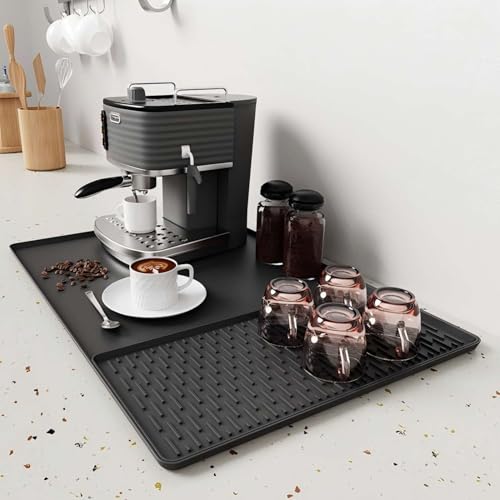 Coffee Mat Dish Drying Mat 2 in1 Coffee Maker Mat for Kitchen Counter