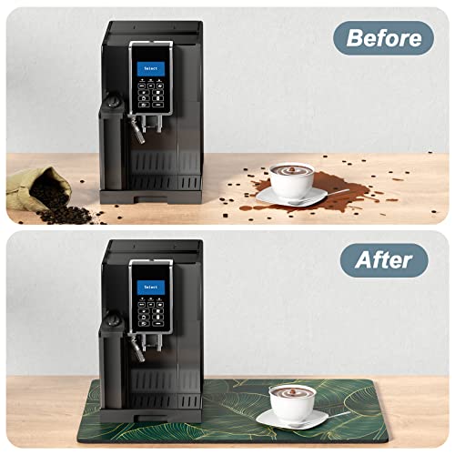 Coffee Mat 16" x 24" Cute Tropical Theme Coffee Bar Mats for Espresso Machine Station Accessories and Organizer