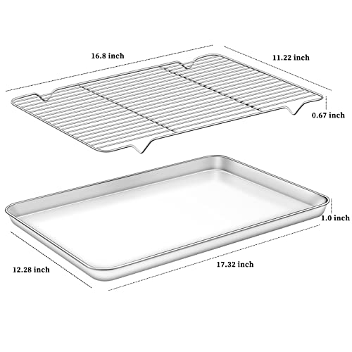 Baking Sheet with Rack Set [2 Sheets + 2 Racks]