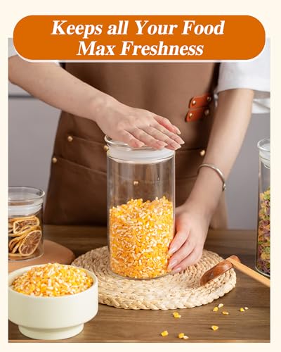 Glass Canisters with Airtight Lids (2 Count)