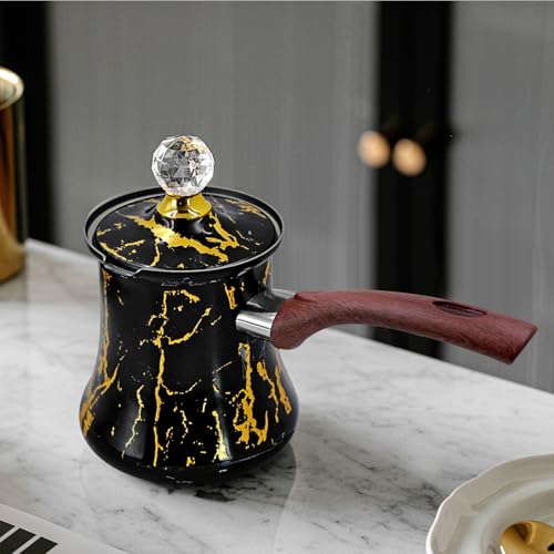 Retro Turkish Arabic Coffee Pot with Wooden Handle