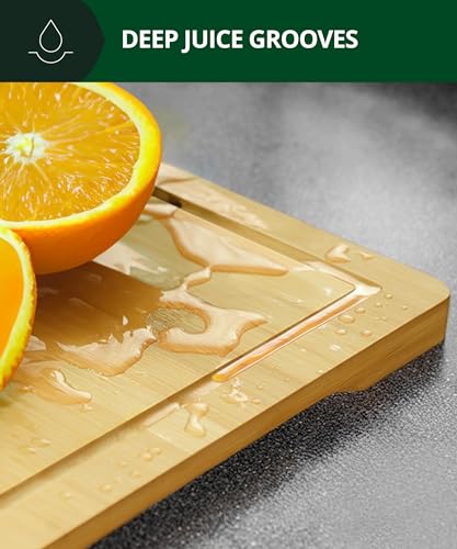 Wooden Cutting Boards for Kitchen Meal Prep & Serving