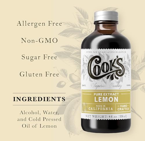 Pure Lemon Extract for Baking & Cooking (32 Fl Oz)