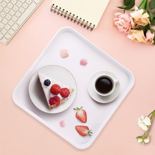 Square White Serving Tray