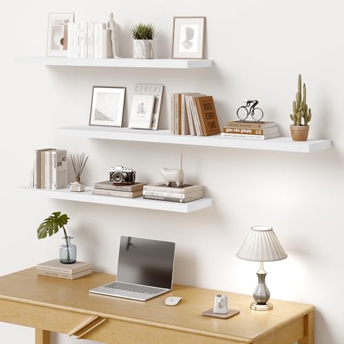 10 Inch Deep Floating Shelves for Wall 48” Set of 2 (2 Count)